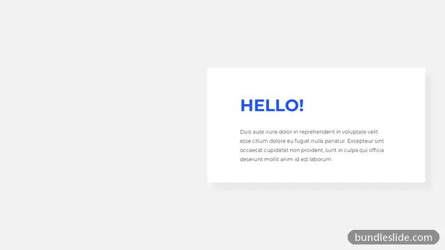 Title Slide PPT template in white, hello, greeting - editable PowerPoint slide
