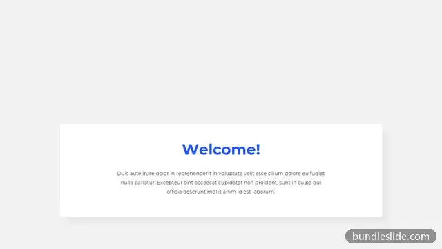 Title Slide PPT template in white, welcome, title slide - editable PowerPoint slide