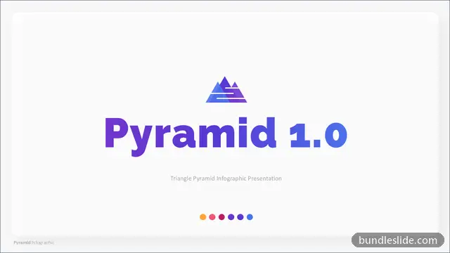 Pyramid PPT template in purple, title slide, pyramid icon - editable PowerPoint slide