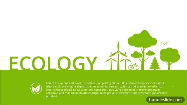 Environment & Ecology PPT template in green, ecology, environment - editable PowerPoint slide