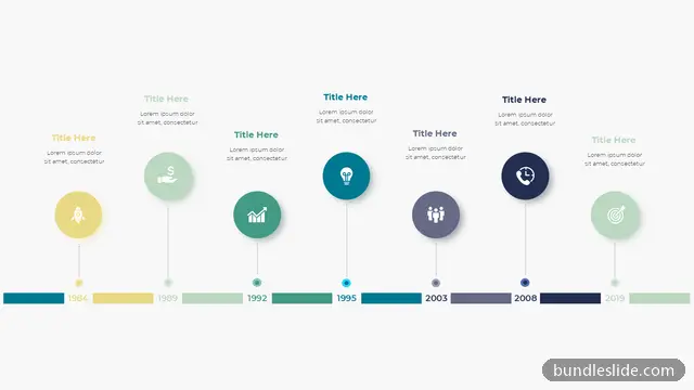 7 Step Roadmap PPT template with 7 items in yellow, timeline, milestones - editable PowerPoint slide